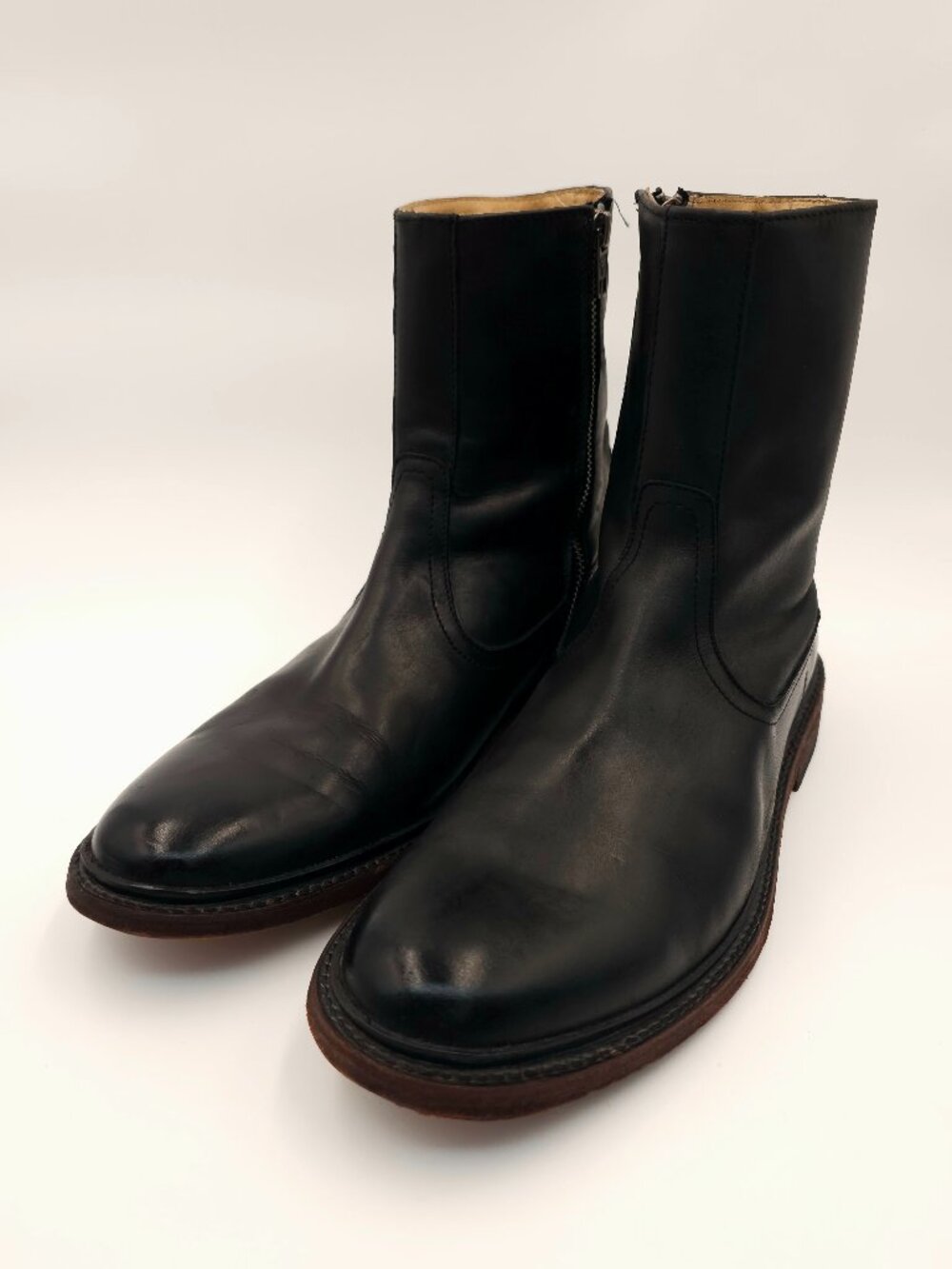 Frye James Inside Zip 87105 Black Leather Ankle Boots Mexico Men's Size 10 D